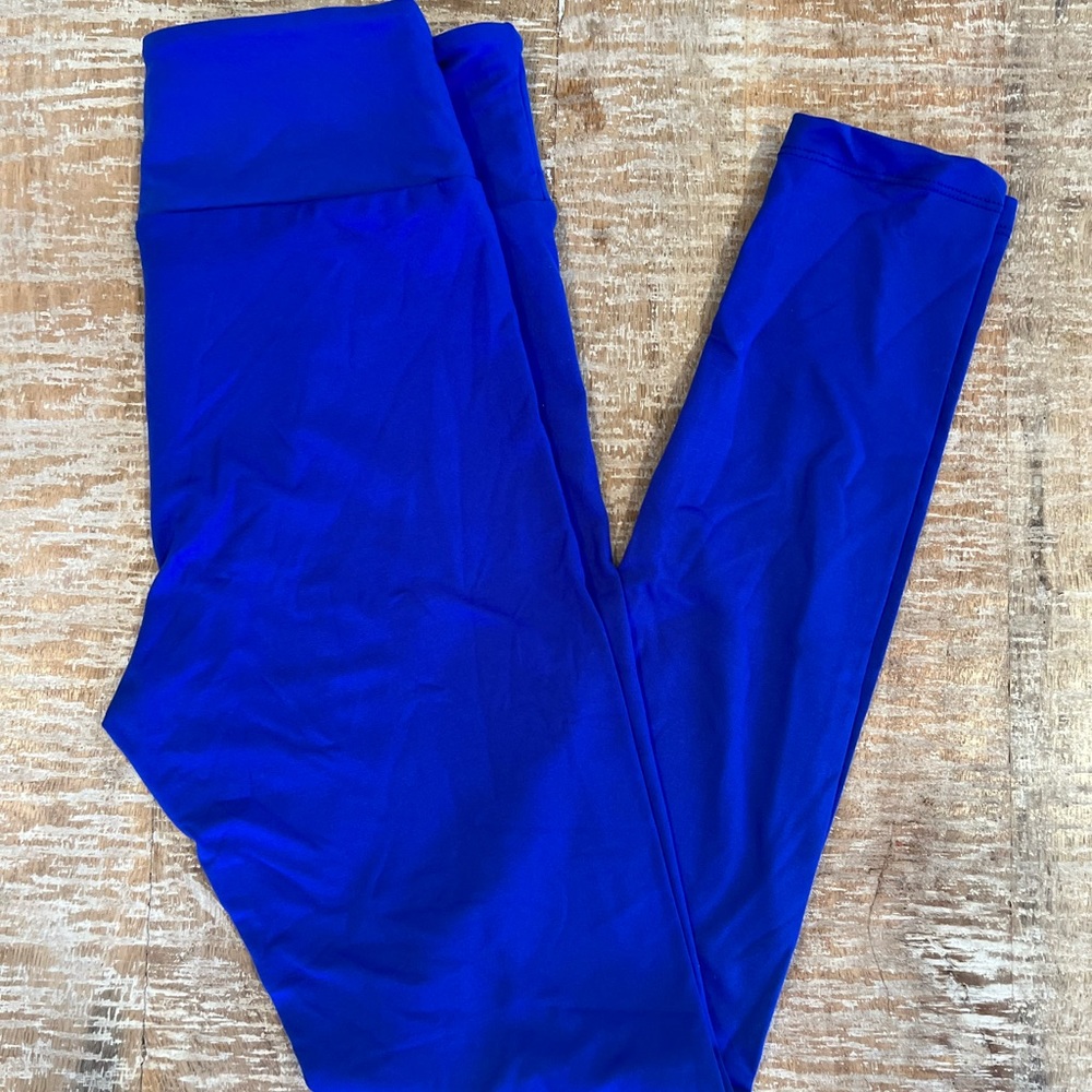 LuLaRoe cobalt blue OS leggings - new!